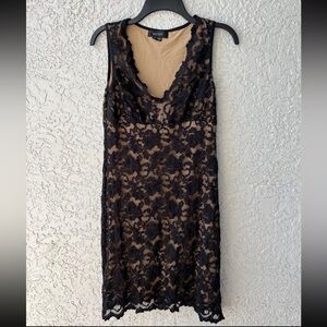 Karen Kane Black Sleeveless Lace Dress Size Medium
